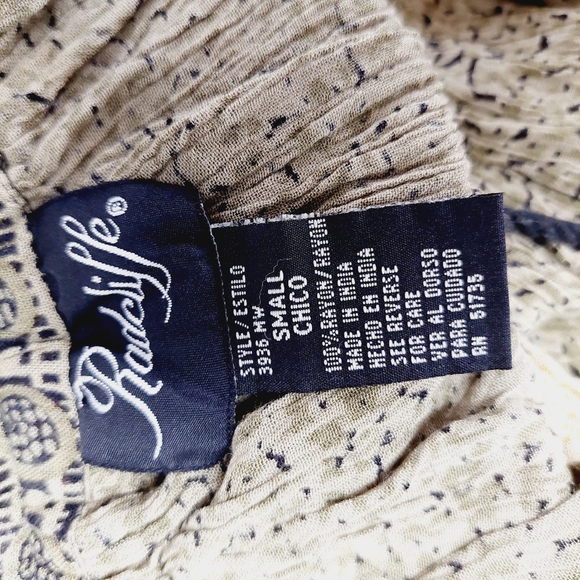 Vintage Radcliffe Dark Cottagecore Green Tan Multi Rayon Maxi Skirt P4398 - Picture 5 of 6